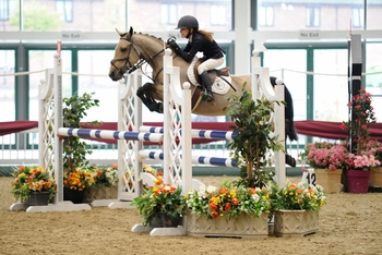 Cate Kerr & Dunbarover IV win the British Showjumping 128cm Championship